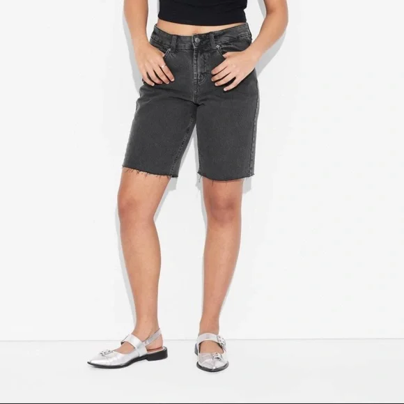 wild fable Shorts Nwt Wild Fable Black Jean Shorts Midrise